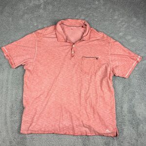 Tommy Bahama Shirt Mens Large Pink Golf Polo‎ Island Crafted Short Sleeve Beach